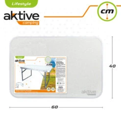 AKTIVE - Table Pliante . Table Basse Blanche En Aluminium - 40x60x40 Cm -Plein Air Camping Magasin aktive table pliante table basse blanche en aluminium 40x60x40 cm 4