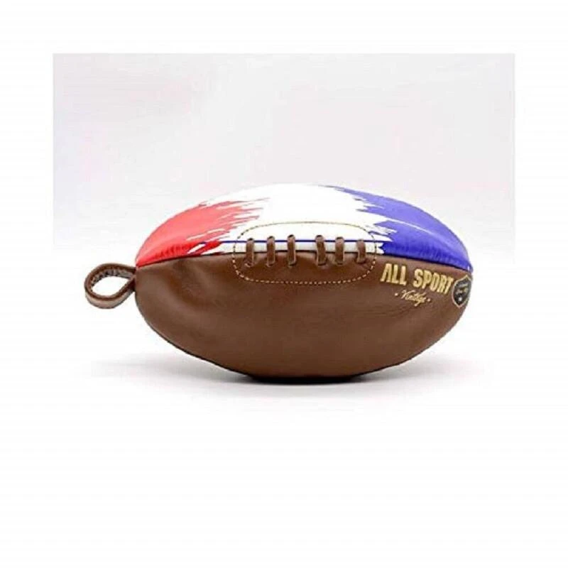 ALL SPORT VINTAGE -Trousse De Toilette Rugby - Drapeau Français. Cuir. 1 ALL SPORT VINTAGE -Trousse De Toilette Rugby - Drapeau Français. Cuir.