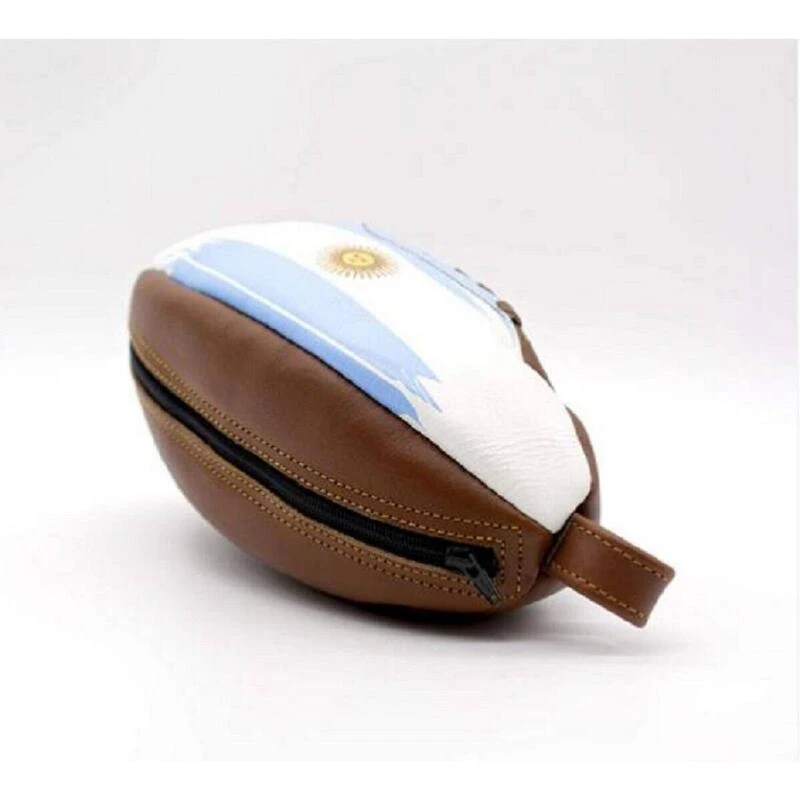 ALL SPORT VINTAGE - Trousse De Toilette Rugby - Marron Et Drapeau Argentin. 2 ALL SPORT VINTAGE - Trousse De Toilette Rugby - Marron Et Drapeau Argentin. – Image 2