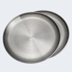 Assiette Plate De Camping | Diamètre Env. 23 Cm | Acier Inox | 2 Assiettes -Plein Air Camping Magasin assiette plate de camping diametre env 23 cm acier inox 2 assiettes 2