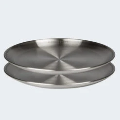 Assiette Plate De Camping | Diamètre Env. 23 Cm | Acier Inox | 2 Assiettes -Plein Air Camping Magasin assiette plate de camping diametre env 23 cm acier inox 2 assiettes 5