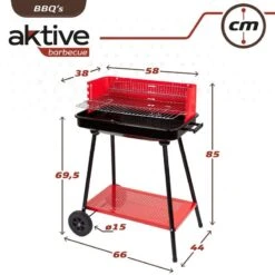 Barbecue Portable Au Charbon De Bois Pour 4 Niveaux Aktive -Plein Air Camping Magasin barbecue portable au charbon de bois pour 4 niveaux aktive 5