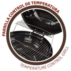 Barbecue Portable Rond Au Charbon De Bois Avec Couvercle Aktive -Plein Air Camping Magasin barbecue portable rond au charbon de bois avec couvercle aktive 3