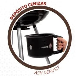 Barbecue Portable Rond Au Charbon De Bois Avec Couvercle Aktive -Plein Air Camping Magasin barbecue portable rond au charbon de bois avec couvercle aktive 4