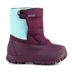 WEDZE Bottes De Neige Bébé, Après Ski Bébé WARM Violettes Et Turquoises -Plein Air Camping Magasin bottes de neige bebe apres ski bebe warm violettes et turquoises 2