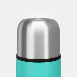 Quechua Bouteille Isotherme Inox 0,4L Avec Gobelet Pour La Randonnée - Turquoise -Plein Air Camping Magasin bouteille isotherme inox 04l avec gobelet pour la randonnee turquoise 3