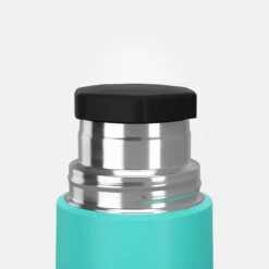 Quechua Bouteille Isotherme Inox 0,4L Avec Gobelet Pour La Randonnée - Turquoise -Plein Air Camping Magasin bouteille isotherme inox 04l avec gobelet pour la randonnee turquoise 4