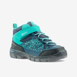 Quechua Chaussures Imperméables De Randonnée - MH120 MID Turquoises - Enfant 28 AU 34