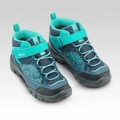 Quechua Chaussures Imperméables De Randonnée - MH120 MID Turquoises - Enfant 28 AU 34 -Plein Air Camping Magasin chaussures impermeables de randonnee mh120 mid turquoises enfant 28 au 34 3