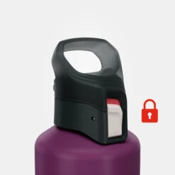 Quechua Gourde Alu 1L Avec Bouchon à Ouverture Rapide Pour La Randonnée - Violet -Plein Air Camping Magasin gourde alu 1l avec bouchon a ouverture rapide pour la randonnee violet 3