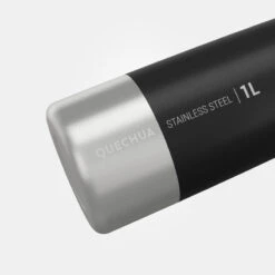 Quechua Gourde Inox 1L Avec Bouchon à Vis Pour La Randonnée - Noir -Plein Air Camping Magasin gourde inox 1l avec bouchon a vis pour la randonnee noir 2