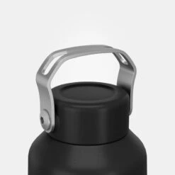 Quechua Gourde Inox 1L Avec Bouchon à Vis Pour La Randonnée - Noir -Plein Air Camping Magasin gourde inox 1l avec bouchon a vis pour la randonnee noir 3
