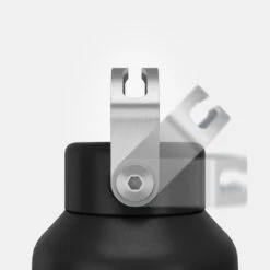 Quechua Gourde Inox 1L Avec Bouchon à Vis Pour La Randonnée - Noir -Plein Air Camping Magasin gourde inox 1l avec bouchon a vis pour la randonnee noir 4