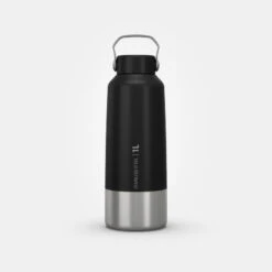 Quechua Gourde Inox 1L Avec Bouchon à Vis Pour La Randonnée - Noir -Plein Air Camping Magasin gourde inox 1l avec bouchon a vis pour la randonnee noir 9