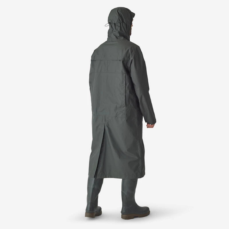 Manteau Long Chasse Imperméable 500 Vert 3 Manteau Long Chasse Imperméable 500 Vert – Image 3