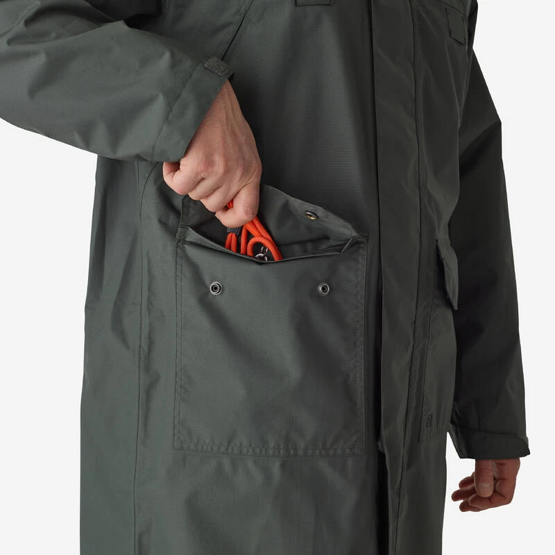 Manteau Long Chasse Imperméable 500 Vert 7 Manteau Long Chasse Imperméable 500 Vert – Image 7