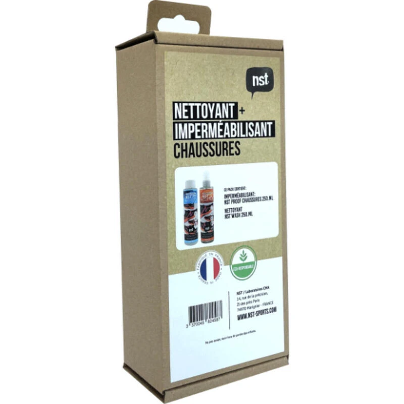 Nettoyant (250 ML) + Imperméabilisant (250ML) – Chaussures 1 Nettoyant (250 ML) + Imperméabilisant (250ML) – Chaussures