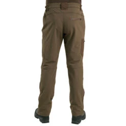PANTALON Chasse RENFORT MARRON TEMPS SEC 500 -Plein Air Camping Magasin pantalon chasse renfort marron temps sec 500 2
