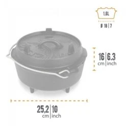 Petromax Dutch Oven FT3-3QT (avec Pieds) Et Lève-couvercle Professionnel -Plein Air Camping Magasin petromax dutch oven ft3 3qt avec pieds et leve couvercle professionnel 2