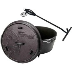 Petromax Dutch Oven FT6-6QT (avec Pieds) Et Levier De Couvercle -Plein Air Camping Magasin petromax dutch oven ft6 6qt avec pieds et levier de couvercle 5