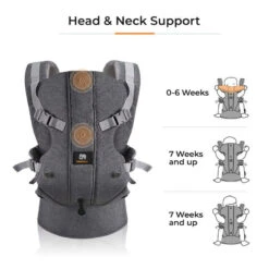 Porte-bébé Ergonomique Deryan - Porte-bébé Ventral 2-en-1 Anthracite -Plein Air Camping Magasin porte bebe ergonomique deryan porte bebe ventral 2 en 1 anthracite 2