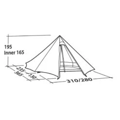 Robens Cône Vert PRS - Tipi Tent Pour Quatre Personnes -Plein Air Camping Magasin robens cone vert prs tipi tent pour quatre personnes 2