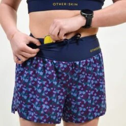 Short Course à Pied Femme Bleu Floral Ecoresponsable -Plein Air Camping Magasin short course a pied femme bleu floral ecoresponsable 2