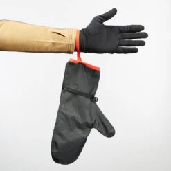 Sur-gants De Trekking Montagne - MT500 Imperméables Noir - Adulte -Plein Air Camping Magasin sur gants de trekking montagne mt500 impermeables noir adulte 2