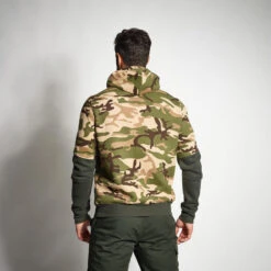SWEAT A CAPUCHE 500 BICOLORE KAKI CAMOUFLAGE -Plein Air Camping Magasin sweat a capuche 500 bicolore kaki camouflage 2