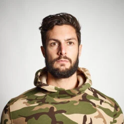 SWEAT A CAPUCHE 500 BICOLORE KAKI CAMOUFLAGE -Plein Air Camping Magasin sweat a capuche 500 bicolore kaki camouflage 4