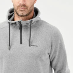 Quechua Sweat à Capuche De Randonnée - NH150 1/2 Zip Homme -Plein Air Camping Magasin sweat a capuche de randonnee nh150 12 zip homme 4