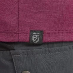 T-shirt Mérinos De Trek Montagne - TREK 500 Violet Femme -Plein Air Camping Magasin t shirt merinos de trek montagne trek 500 violet femme 4