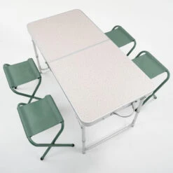 Quechua TABLE DE CAMPING PLIANTE - 4 TABOURETS - 4 À 6 PERSONNES -Plein Air Camping Magasin table de camping pliante 4 tabourets 4 a 6 personnes 4
