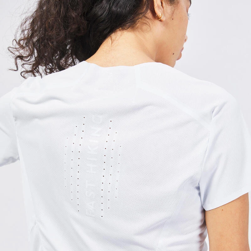 Quechua Tee Shirt Ultra Léger De Randonnée Rapide FH 500 Femme Ice. 4 Quechua Tee Shirt Ultra Léger De Randonnée Rapide FH 500 Femme Ice. – Image 4