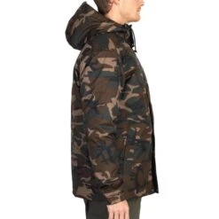 VESTE CHASSE CHAUDE IMPERMEABLE CAMOUFLAGE WOODLAND VERT 100 -Plein Air Camping Magasin veste chasse chaude impermeable camouflage woodland vert 100 2
