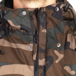 VESTE CHASSE CHAUDE IMPERMEABLE CAMOUFLAGE WOODLAND VERT 100 -Plein Air Camping Magasin veste chasse chaude impermeable camouflage woodland vert 100 5