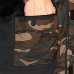 VESTE CHASSE CHAUDE IMPERMEABLE CAMOUFLAGE WOODLAND VERT 100 -Plein Air Camping Magasin veste chasse chaude impermeable camouflage woodland vert 100 8