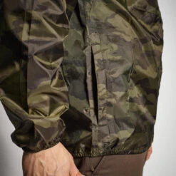 VESTE CHASSE IMPERMÉABLE LEGERE CAMO VERTE 100 -Plein Air Camping Magasin veste chasse impermeable legere camo verte 100 3