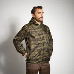 VESTE CHASSE IMPERMÉABLE LEGERE CAMO VERTE 100 -Plein Air Camping Magasin veste chasse impermeable legere camo verte 100 4
