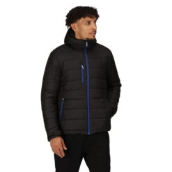 Regatta Veste Matelassée NAVIGATE Homme (Noir / Bleu Roi) -Plein Air Camping Magasin veste matelassee navigate homme noir bleu roi 2