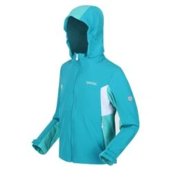 Regatta Veste Softshell ACIDITY Enfant (Turquoise Clair / Turquoise Vif) -Plein Air Camping Magasin veste softshell acidity enfant turquoise clair turquoise vif 2