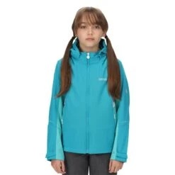Regatta Veste Softshell ACIDITY Enfant (Turquoise Clair / Turquoise Vif) -Plein Air Camping Magasin veste softshell acidity enfant turquoise clair turquoise vif 3